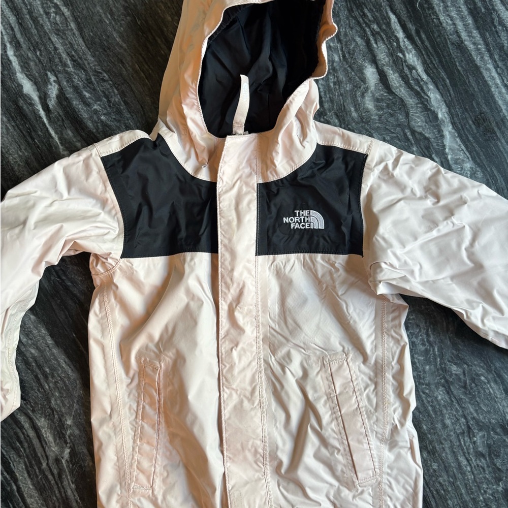 The North Face Kids' Light Pink and Black Hooded Jacket 3T
